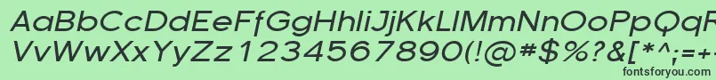 フォントFlorsn16 – 緑の背景に黒い文字