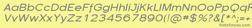 Florsn16 Font – Gray Fonts on Yellow Background