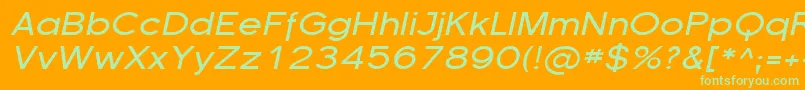 Florsn16 Font – Green Fonts on Orange Background