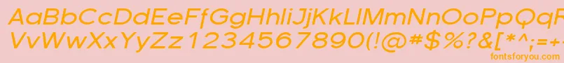 Florsn16 Font – Orange Fonts on Pink Background