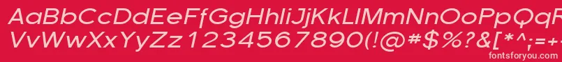 Florsn16 Font – Pink Fonts on Red Background