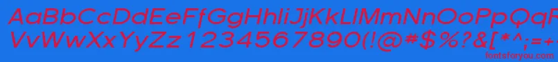 Florsn16 Font – Red Fonts on Blue Background