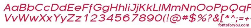 フォントFlorsn16 – 白い背景に赤い文字