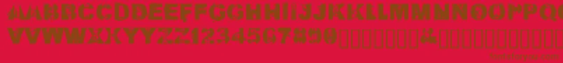 Шрифт KillAllFontsJustAggression – коричневые шрифты на красном фоне