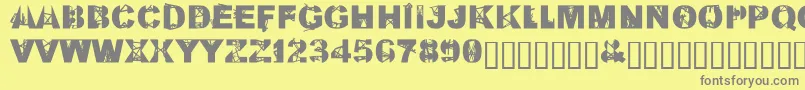 KillAllFontsJustAggression Font – Gray Fonts on Yellow Background