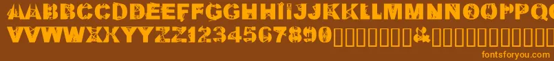 KillAllFontsJustAggression Font – Orange Fonts on Brown Background