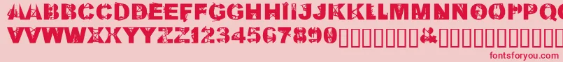 KillAllFontsJustAggression Font – Red Fonts on Pink Background