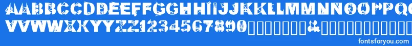 KillAllFontsJustAggression Font – White Fonts on Blue Background