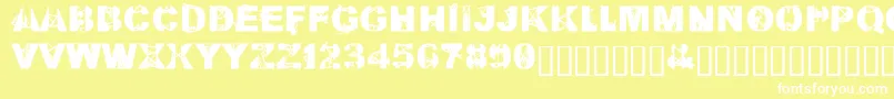 KillAllFontsJustAggression Font – White Fonts on Yellow Background