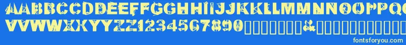 KillAllFontsJustAggression Font – Yellow Fonts on Blue Background