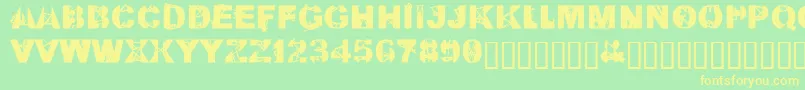 KillAllFontsJustAggression Font – Yellow Fonts on Green Background