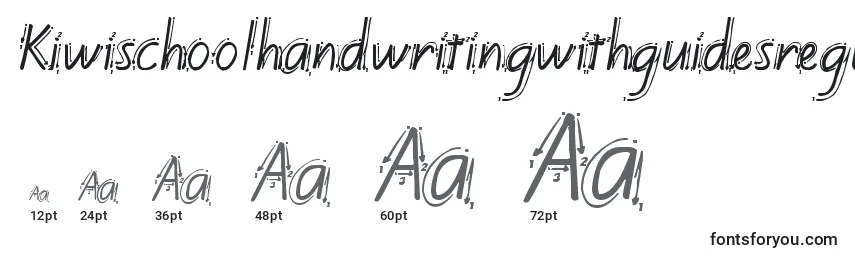 Размеры шрифта Kiwischoolhandwritingwithguidesregular