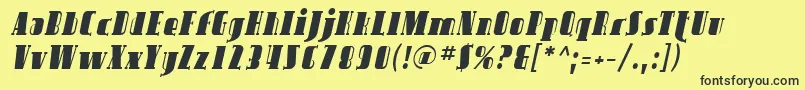 SfavondaleItalic Font – Black Fonts on Yellow Background