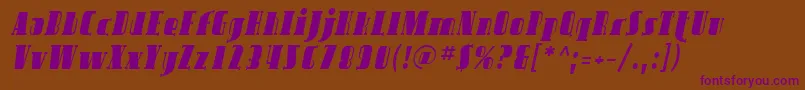 SfavondaleItalic Font – Purple Fonts on Brown Background