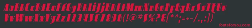 SfavondaleItalic Font – Red Fonts on Black Background