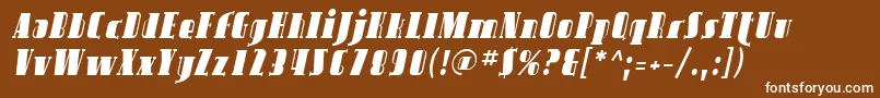 SfavondaleItalic Font – White Fonts on Brown Background