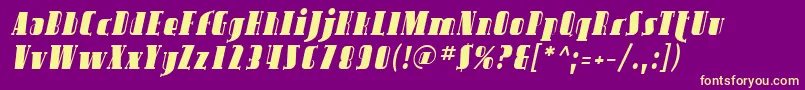 SfavondaleItalic Font – Yellow Fonts on Purple Background