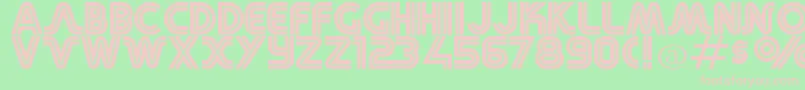 RetroStereoWide Font – Pink Fonts on Green Background