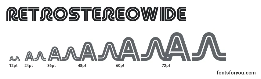 Размеры шрифта RetroStereoWide