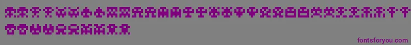 Шрифт Scumskullz – фиолетовые шрифты на сером фоне