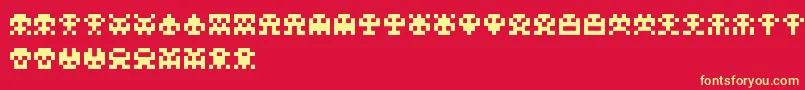 Scumskullz Font – Yellow Fonts on Red Background