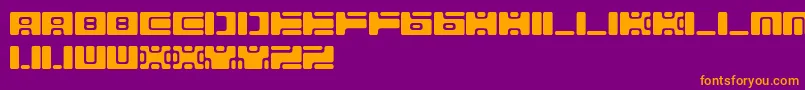 EquSolamenteLetras Font – Orange Fonts on Purple Background