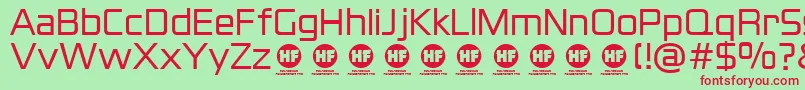 BlackthornsRegularDemo Font – Red Fonts on Green Background