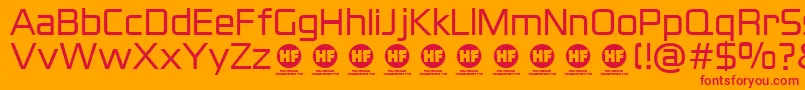 BlackthornsRegularDemo-Schriftart – Rote Schriften auf orangefarbenem Hintergrund