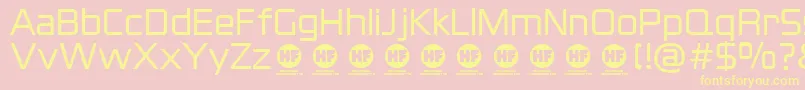 Police BlackthornsRegularDemo – polices jaunes sur fond rose
