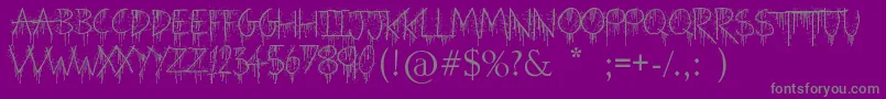 BewareOfTheHogs Font – Gray Fonts on Purple Background