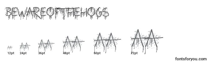 BewareOfTheHogs Font Sizes