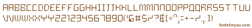 DelilahThin-fontti – ruskeat fontit valkoisella taustalla