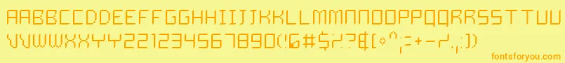 DelilahThin Font – Orange Fonts on Yellow Background