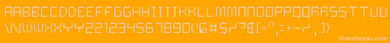 DelilahThin Font – Pink Fonts on Orange Background