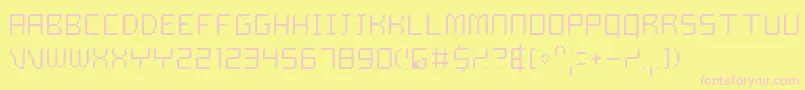 DelilahThin Font – Pink Fonts on Yellow Background