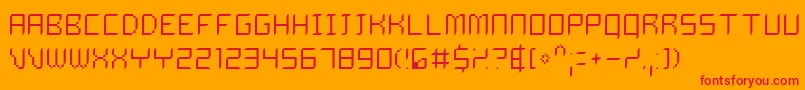 フォントDelilahThin – オレンジの背景に赤い文字