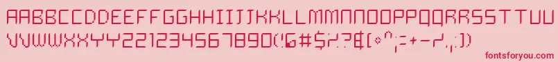 DelilahThin Font – Red Fonts on Pink Background
