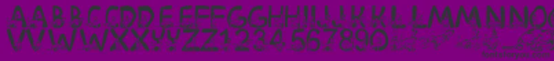 LmsScoobyDoo Font – Black Fonts on Purple Background