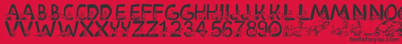 LmsScoobyDoo Font – Black Fonts on Red Background