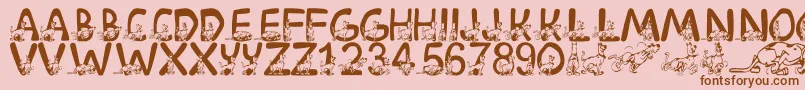 LmsScoobyDoo Font – Brown Fonts on Pink Background