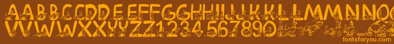 LmsScoobyDoo Font – Orange Fonts on Brown Background