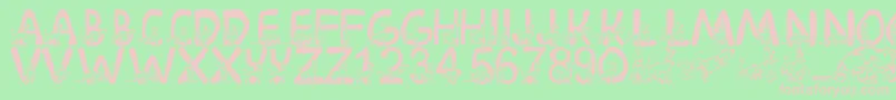 LmsScoobyDoo Font – Pink Fonts on Green Background