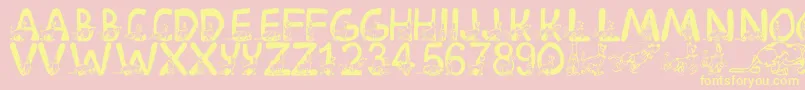 LmsScoobyDoo Font – Yellow Fonts on Pink Background