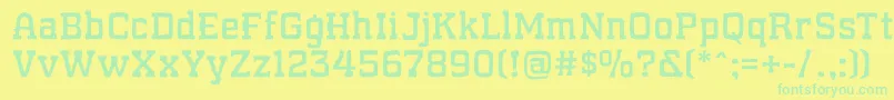 WhatSoundPounds Font – Green Fonts on Yellow Background