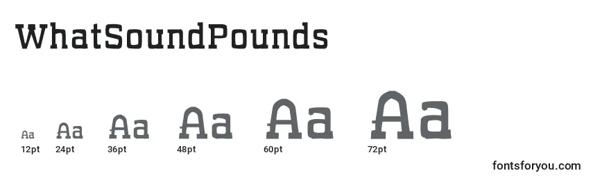 Größen der Schriftart WhatSoundPounds
