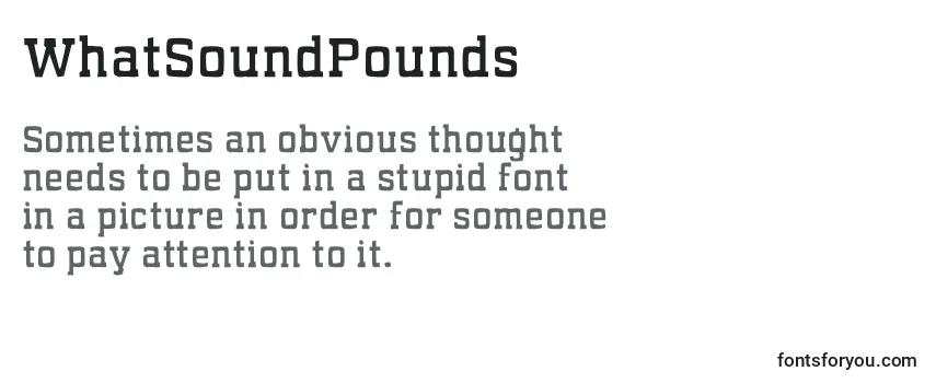 WhatSoundPounds フォントのレビュー