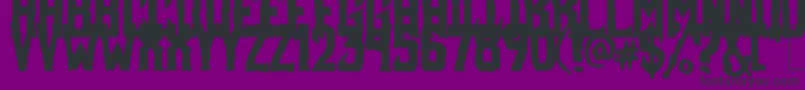 FoulFiend-fontti – mustat fontit violetilla taustalla
