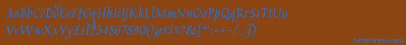 More about JimnightshadeRegular Font JimnightshadeRegular Font – Blue Fonts on Brown Background
