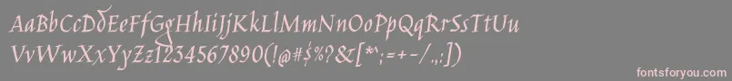 JimnightshadeRegular Font – Pink Fonts on Gray Background