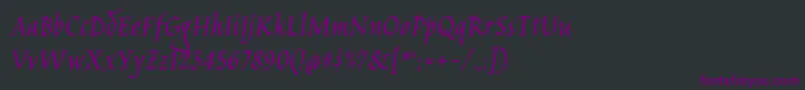 Шрифт JimnightshadeRegular – фиолетовые шрифты на чёрном фоне